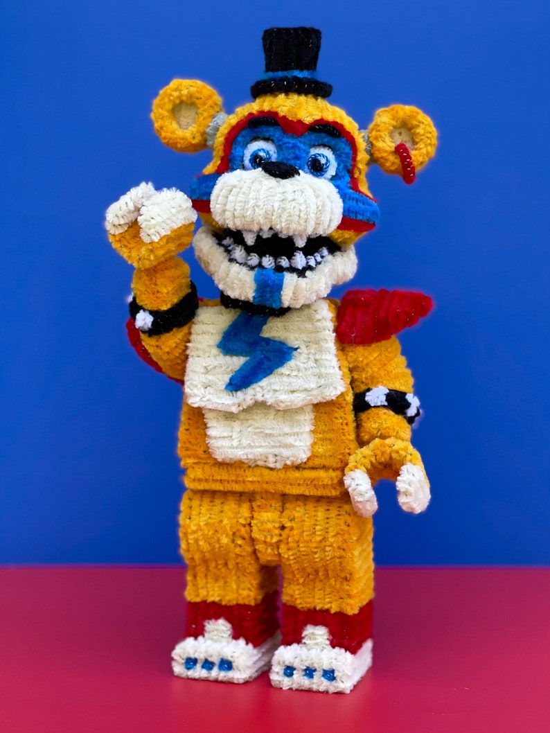 Lego Style Glamrock Freddy Pipe Cleaner Figure Etsy UK