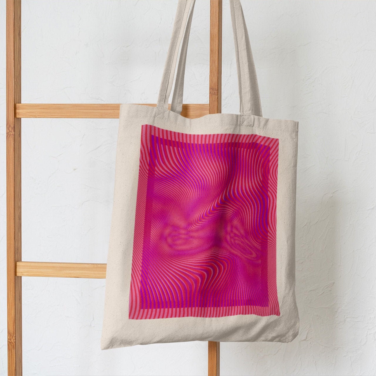 Neon Pink Tote Bag Cute Preppy Canvas Tote Bag VSCO Style Etsy