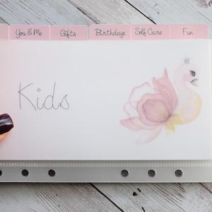 スワン キャッシュ封筒 タブ付き封筒 A6 6枚セット パーソナライズ カスタム 予算作成 現金詰め物