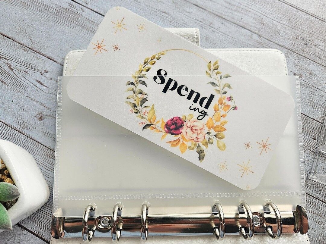Floral Wreath A6 Cash Envelope Inserts Dashboards Budget Binder ...