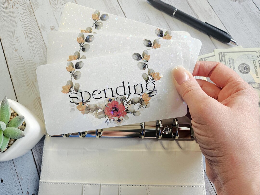 Floral Budget Binder Envelopes, Cash Envelope System, Spending Tracker ...