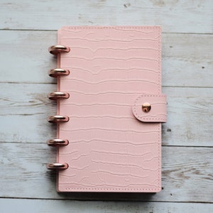 A6 Budget Binder & Envelopes Pink Disc Bound Wallet, Personalized Category Card Inserts, Cash Envelope Budgeting Dashboards, Cash Stuffing