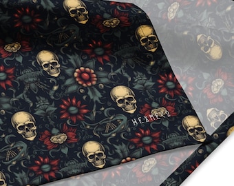 Witchy Skulls Halloween Bandana
