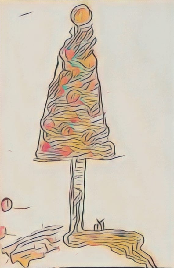 Digitale Weihnachtskarte Weihnachtsbaum Download • handgemacht • digital • last minute christmascard l A6 Karte Glossy hochwertig l  | tree