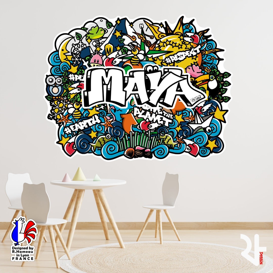 GRAFFITI WALL ART, Wall Decal, Add Some Street Art to Your Home With