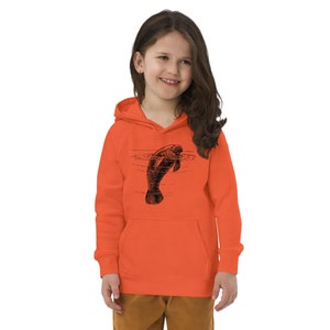 Manatee Kids Eco Hoodie: Organic Cotton Blend Pullover.
