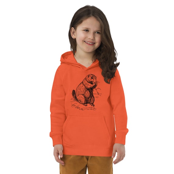 Squirrel Print Kids Eco Hoodie Squirrel Sketch Sweatshirt Animal Sweaters Eco Friendly Comfy Warm Soft Pullover With Pouch Pocket Soft Etsy
