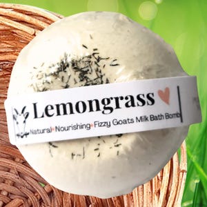 Lemongrass Goat Milk Bath Bomb: Natural Essential Oils, Dry Skin