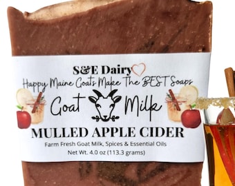 Handmade Apple Cider Goat Milk Soap: Natural Fall Essential Oil Bar