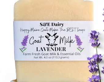 Lavender Goat Milk Soap: All-Natural Essential Oil Artisan Bar Soap For Women
