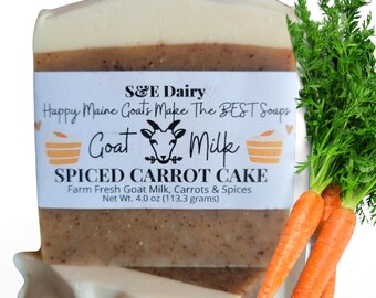 Carrot Cake Goat Milk Soap: Organic Artisan Cold Process, Turmeric