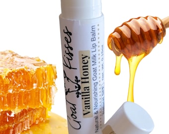 Vanilla Honey Goat Milk Lip Balm: Natural Shea Butter Chapstick
