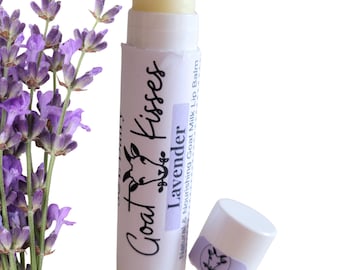 Lavender Goat Milk Lip Balm: Natural Shea Butter Chapstick
