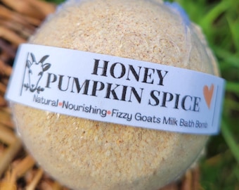 Honey Pumpkin Spice Goat Milk Bath Bomb: Natural Skin Care