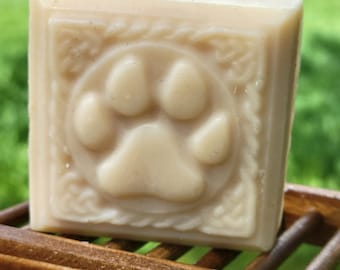 Unscented Goat Milk Dog Shampoo Bar: Soothing Oatmeal Soap
