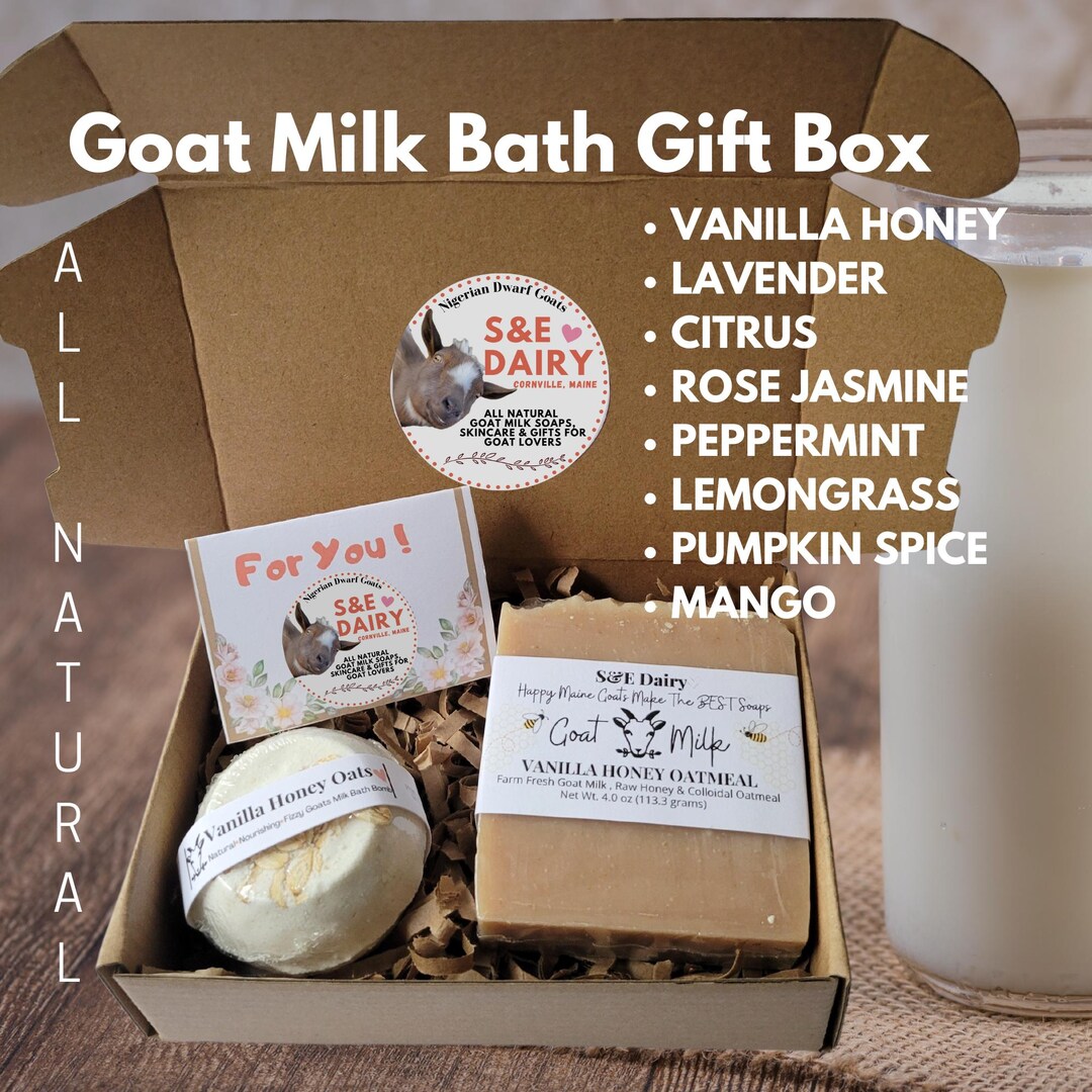 Vanilla Honey Oatmeal Goat Milk Soap Gift Set: Natural Bath Bomb - Etsy