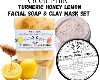 Turmeric Goat Milk Facial Gift Set: Honey Lemon Skincare