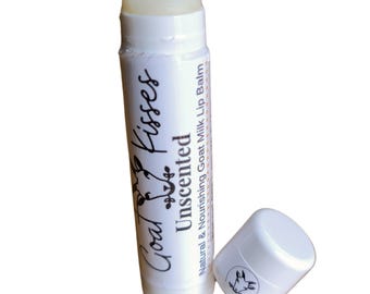 Unscented Goat Milk Lip Balm: Natural Shea Butter, Sensitive Skin