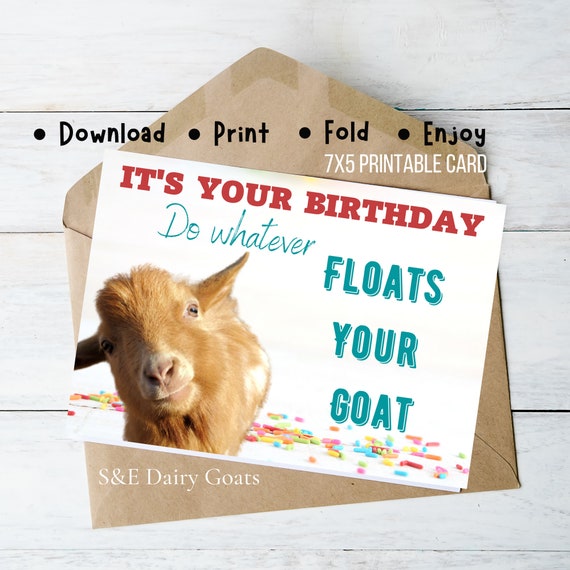 Goat Birthday Card, Gifts With Goats, Printable Goat Birthday Card, Goat  Gifts for Goat Lovers,funny Goat Gift Card, Goat Stuff, Goat Party -   Canada