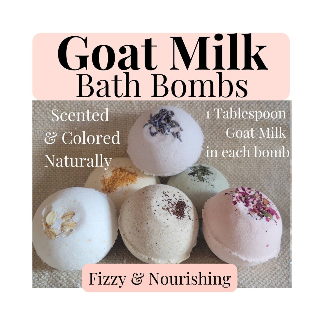 Natural Goat Milk Bath Bombs, Fizzy Bath Bombs, Nourishing Bath Bomb