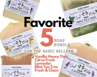 Goat Milk Soap Bar Bundle: Organic, Cold Process, Sensitive Skin