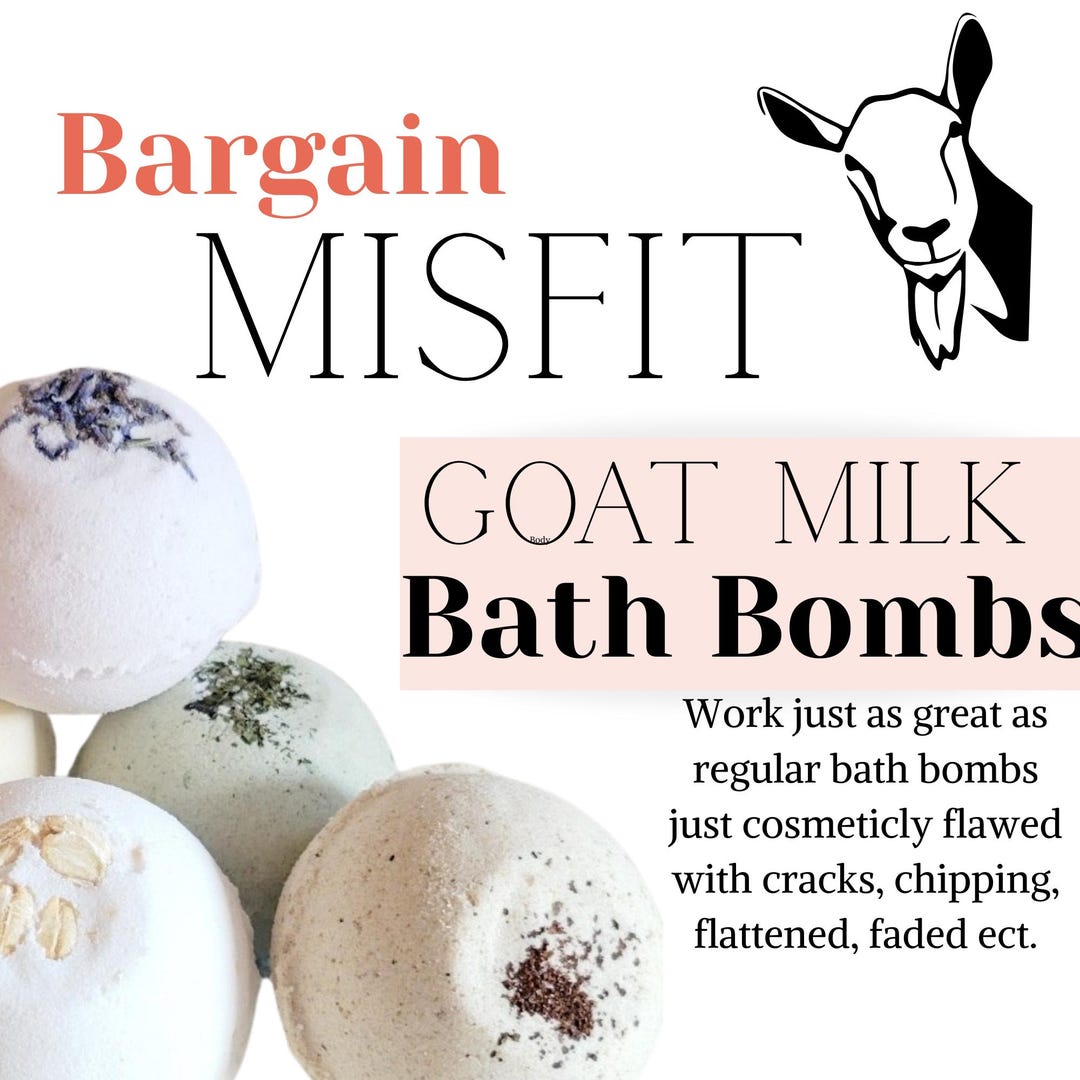 Natural Goat Milk Bath Bombs: Assorted Scents, Misfit Bargain Bundle - Etsy