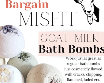 Natural Goat Milk Bath Bombs: Assorted Scents, Misfit Bargain Bundle