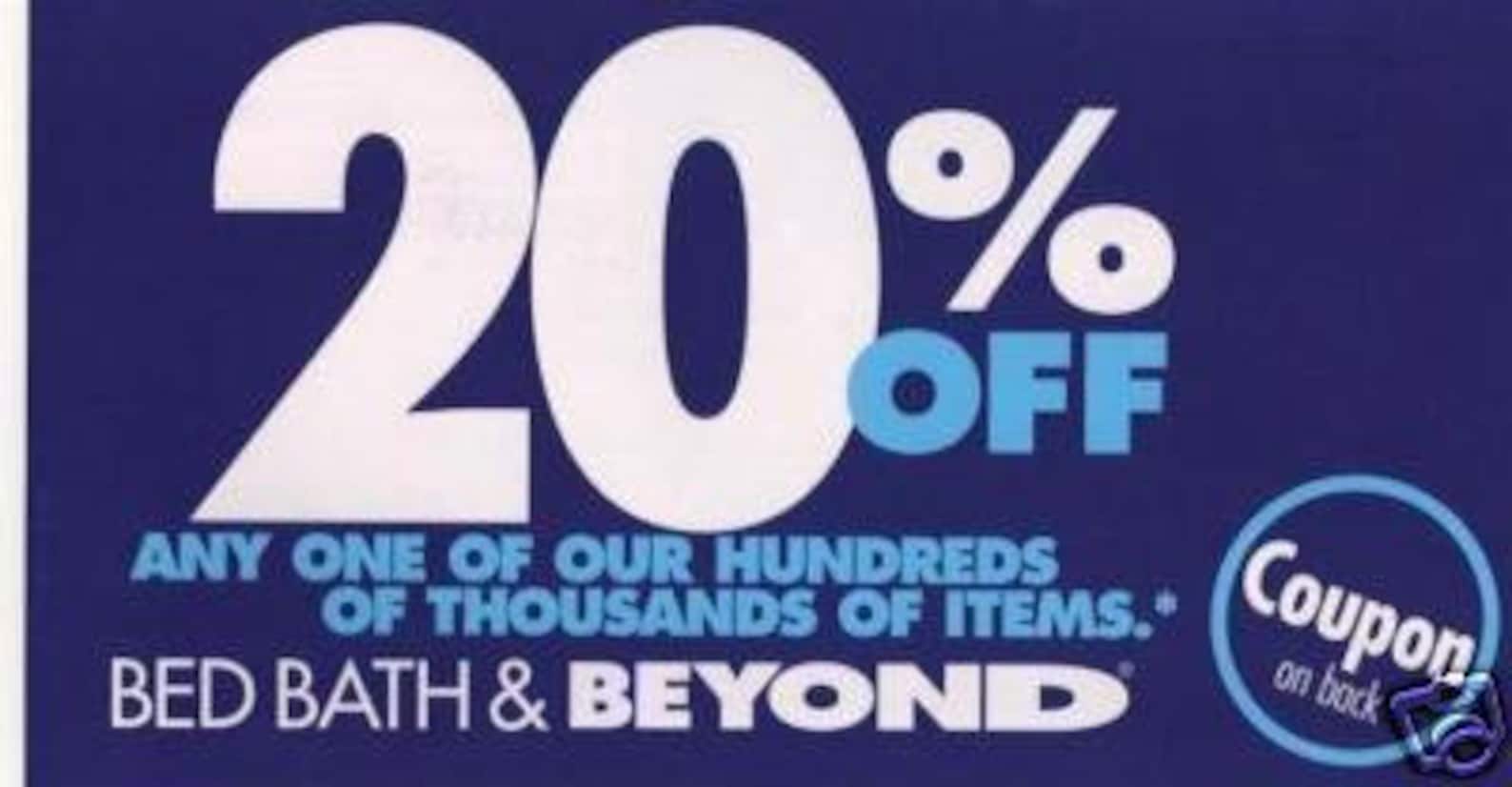 Bed Bath and Beyond 25 Coupons 20 off Any Item Etsy