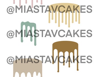 Drips Cake Sketch Procreate Stamp Brushes