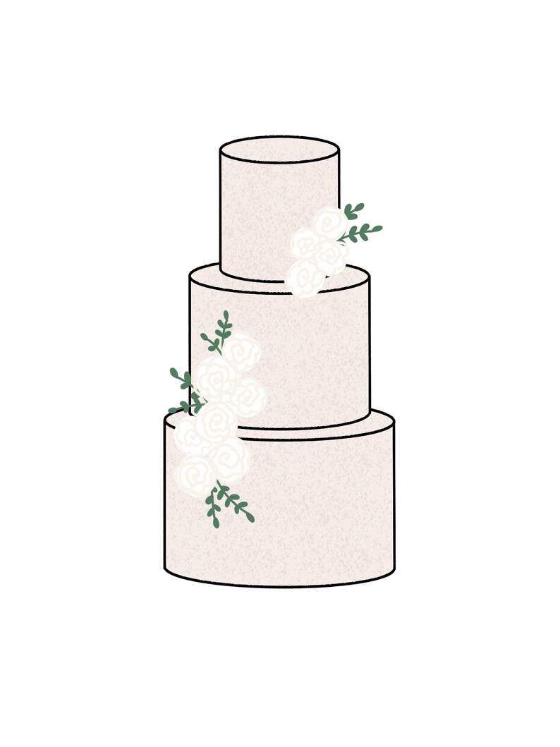 Cake Sketch Template Procreate Template or Printable Etsy