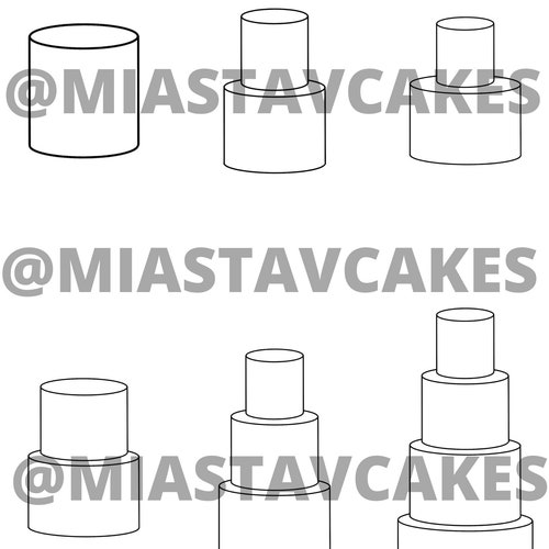 Cake Sketch Template Procreate Template or Printable Etsy