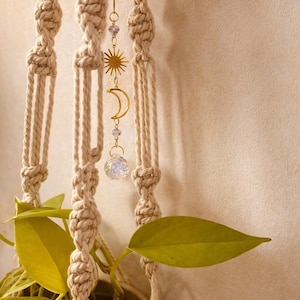 Lunä & Amethyst Hanging Planter | 5 Colors | Sun Catcher | Boho Decor | Eco-Friendly | Bohemianoracle