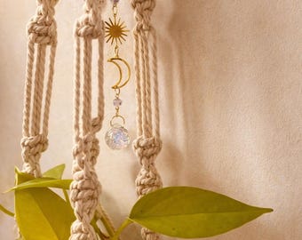 Lunä & Amethyst Hanging Planter | 5 Colors | Sun Catcher | Boho Decor | Eco-Friendly | Bohemianoracle