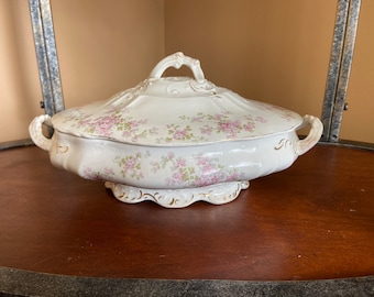 Etruria mellow co Antique ceramic casserole dish