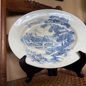 Wedgwood blue and white 12” serving platter