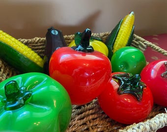 Murano style glass fruit