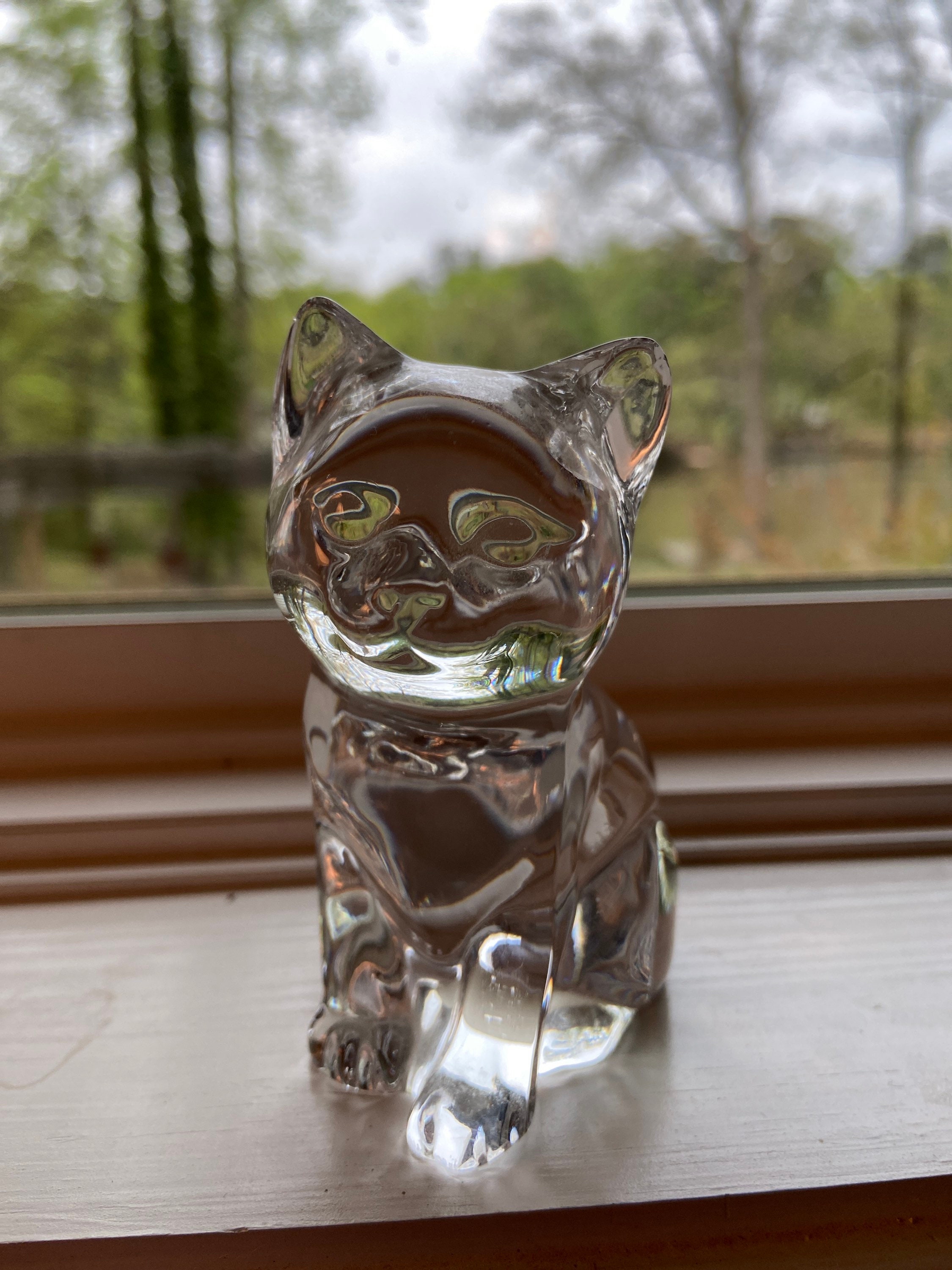Crystal Cat by Princess House, Germany - Etsy