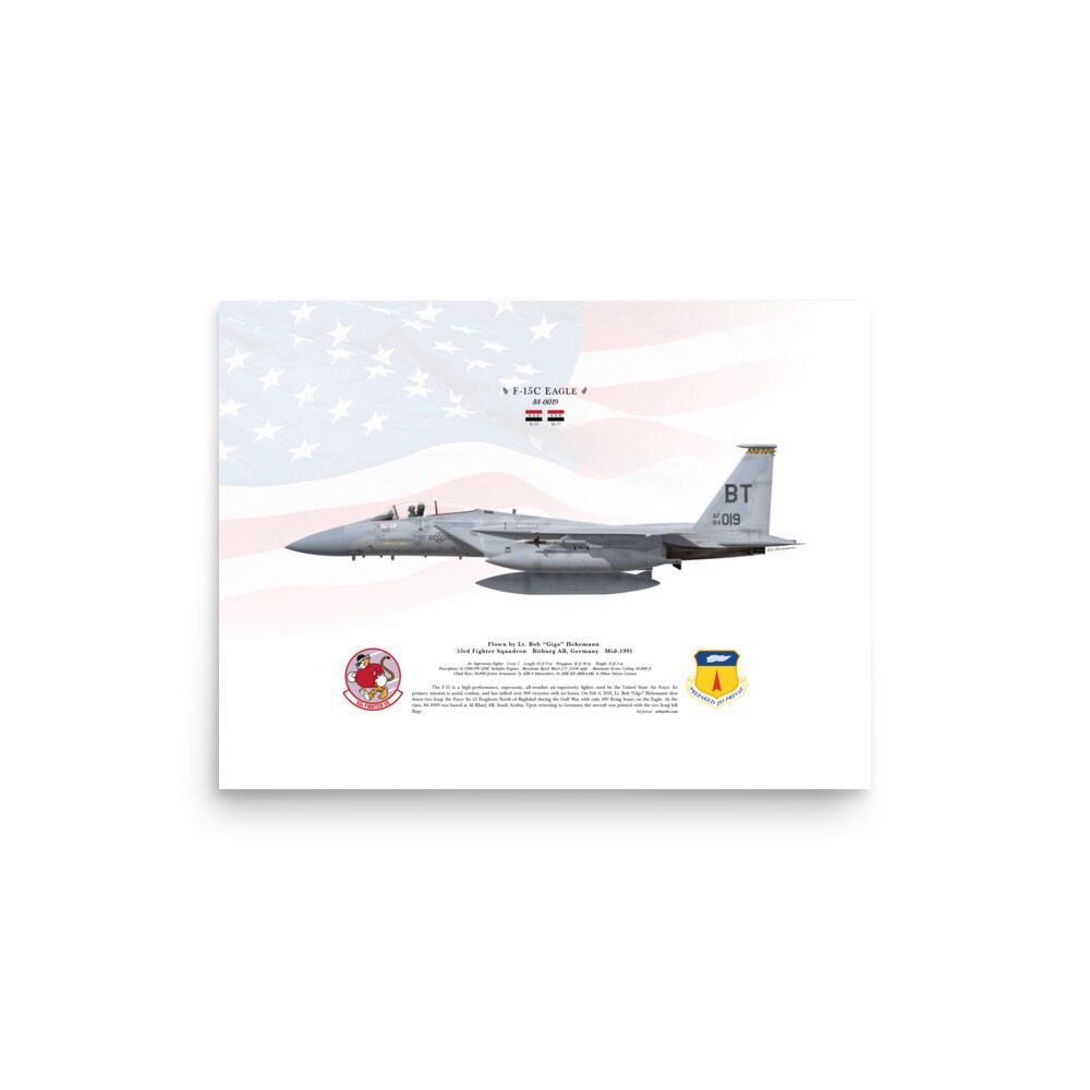 F-15C Eagle 84-0019 53FS BT Bitburg | Side View | Air Force USAF