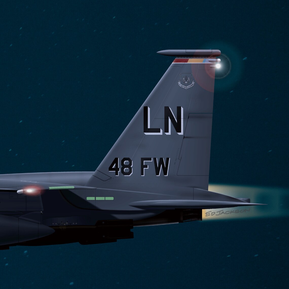 494fs Nightmode F-15E Strike Eagle 01-2004 494FS LN Lakenheath | Side View ...