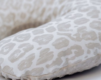 Neutral Leopard Nursing Pillow Cover