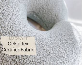 Sherpa nursing pillow cover, Oeko-Tex certified breastfeeding pillow slip cover, Teddy u-shaped pillow cover