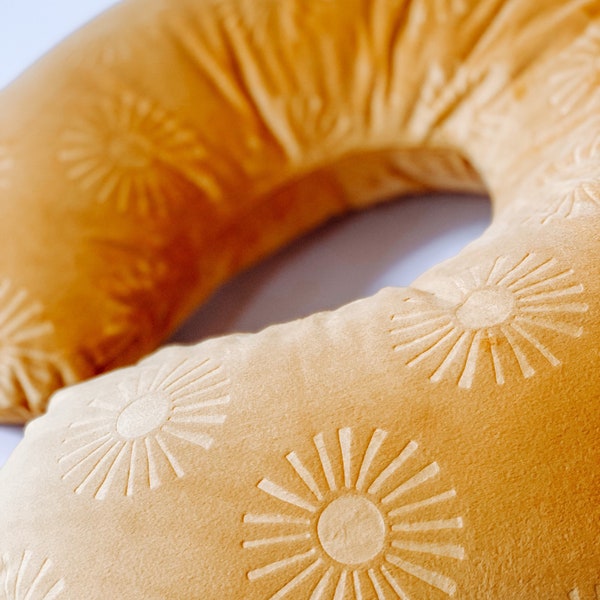 Housse de coussin d'allaitement soleil, housse d'allaitement en velours, taie d'oreiller d'allaitement