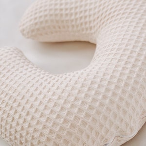 Space Theme Nursing Pillow Cover - Moon & Stars Pattern, Stretchy Polyester Slipcover For Standard Breastfeeding Pillows