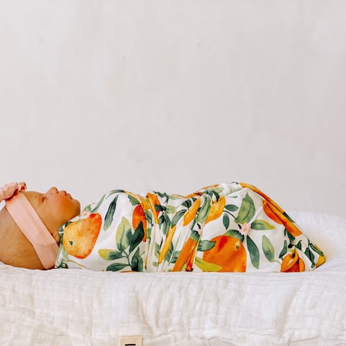 Orange Milestone Baby Blanket Orange Baby Blanket Orange Etsy