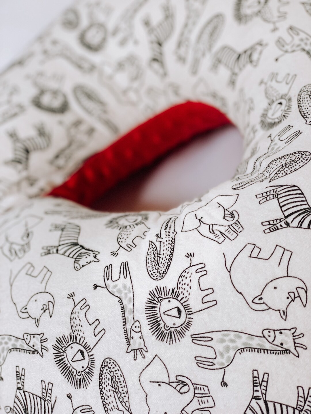 Safari Nursing Pillow Cover Animal Cshaped Nursing Pillow Etsy UK