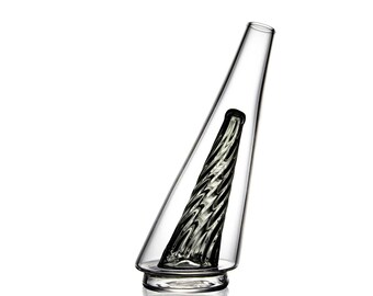 Hand Made Clear Replacement Glass for Puffco Peak Pro 2.0 — Black