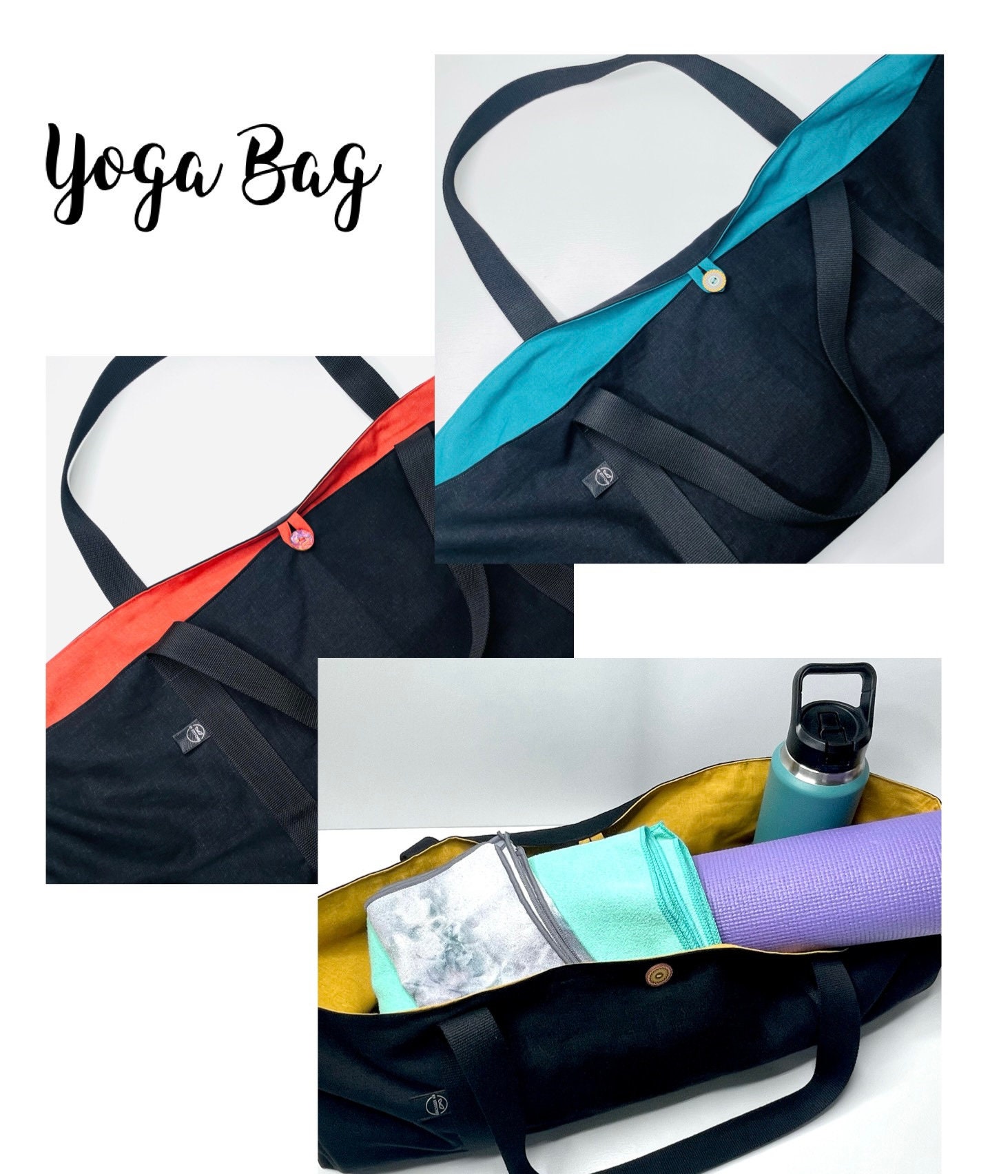 Large Yoga Mat Bag Carrier for Yoga Mats, Yoga Bolster, Yoga Block