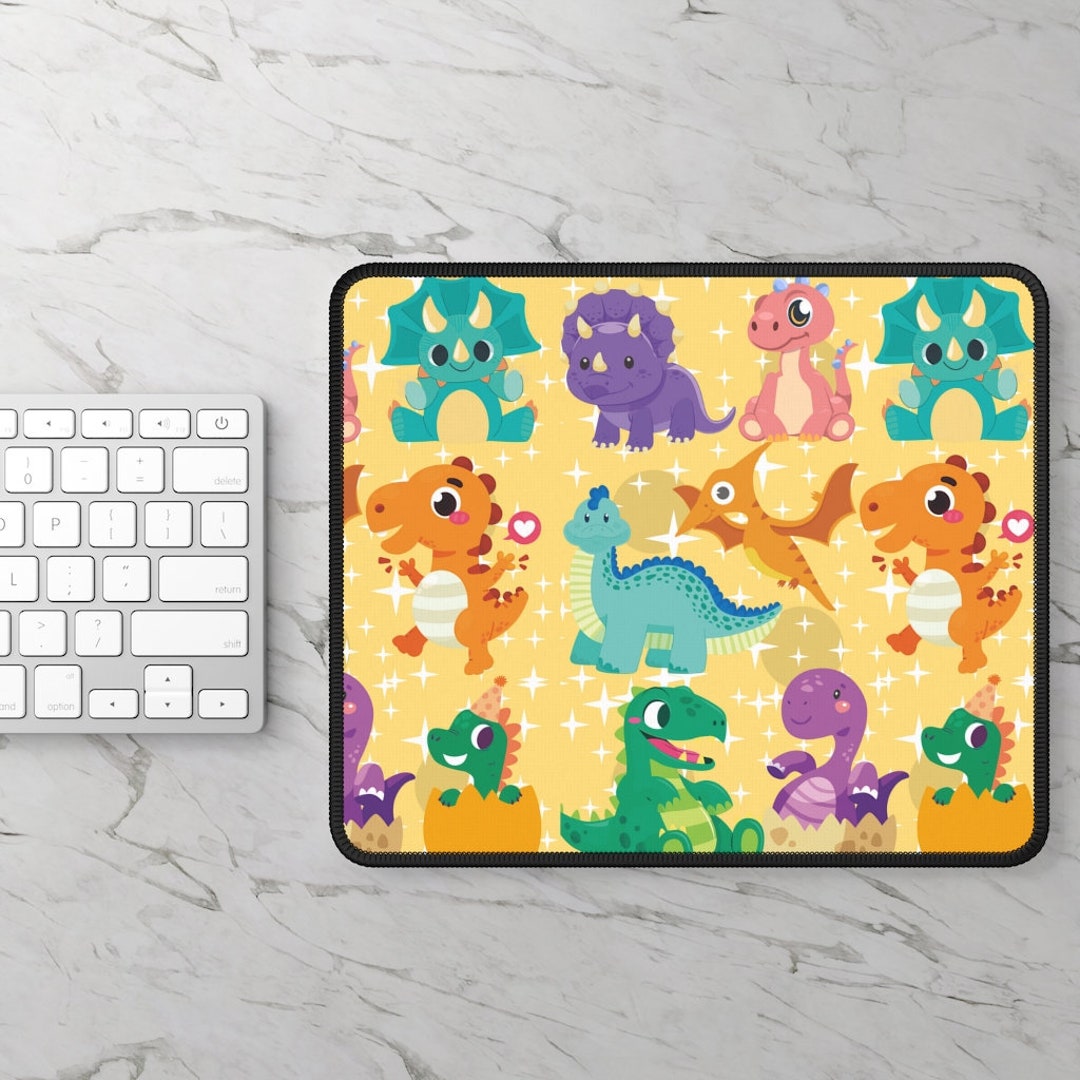 Cute Dinosaur Mouse Pad Kawaii Dinosaur Mouse Pad Cute Etsy