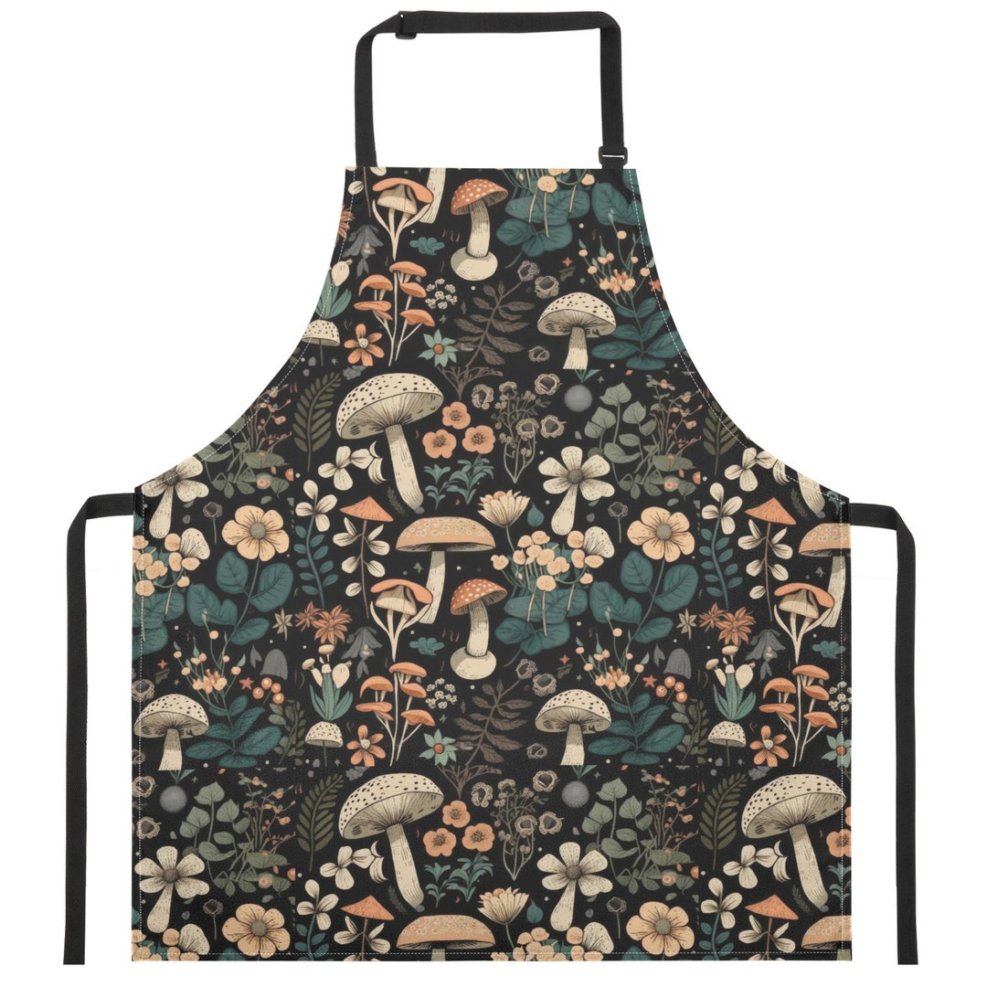 Mushroom Apron Toadstool Apron Mushroom Kitchen Apron Mushroom Kitchen