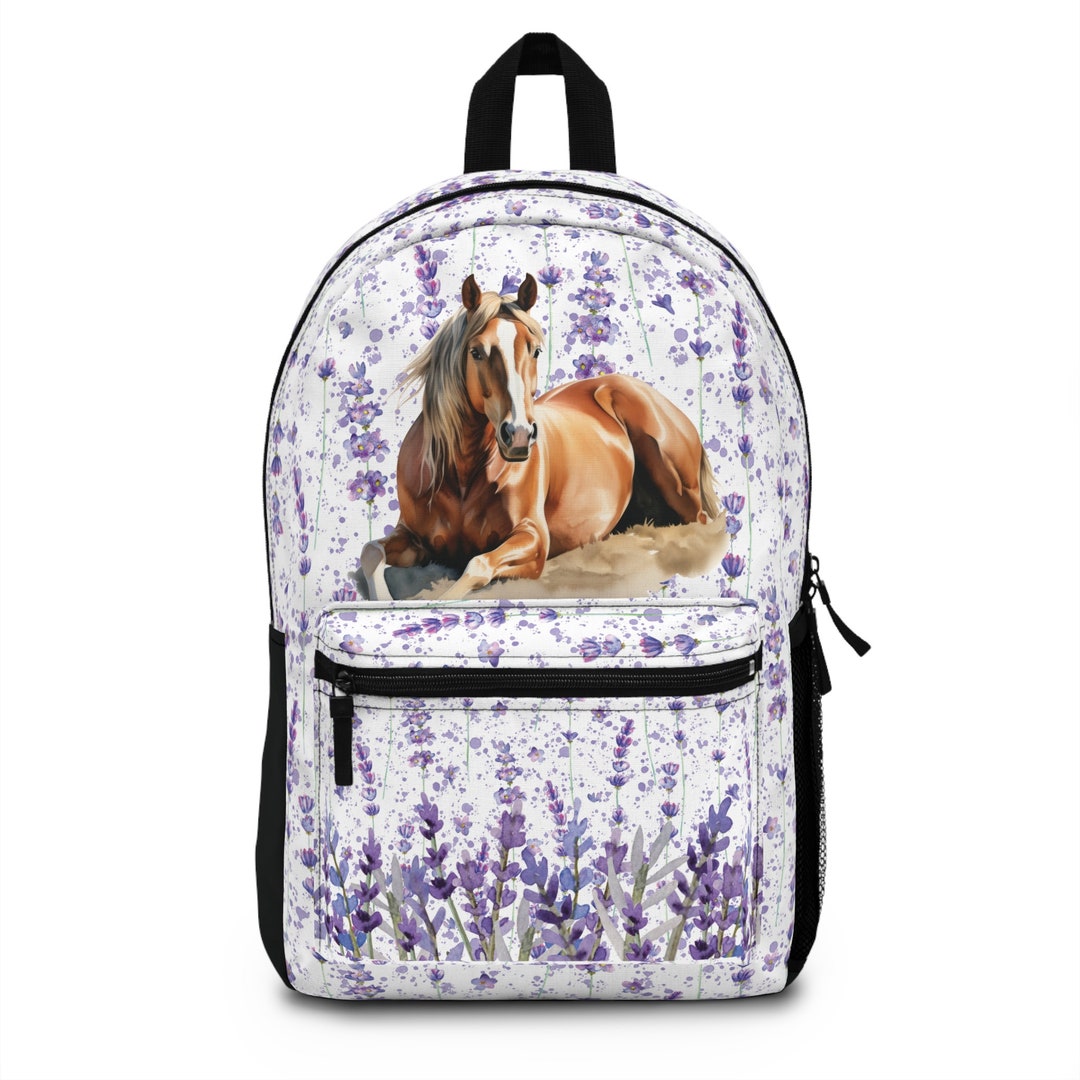Equestrian Horse Lovers Backpack for School With Tablet Compartment